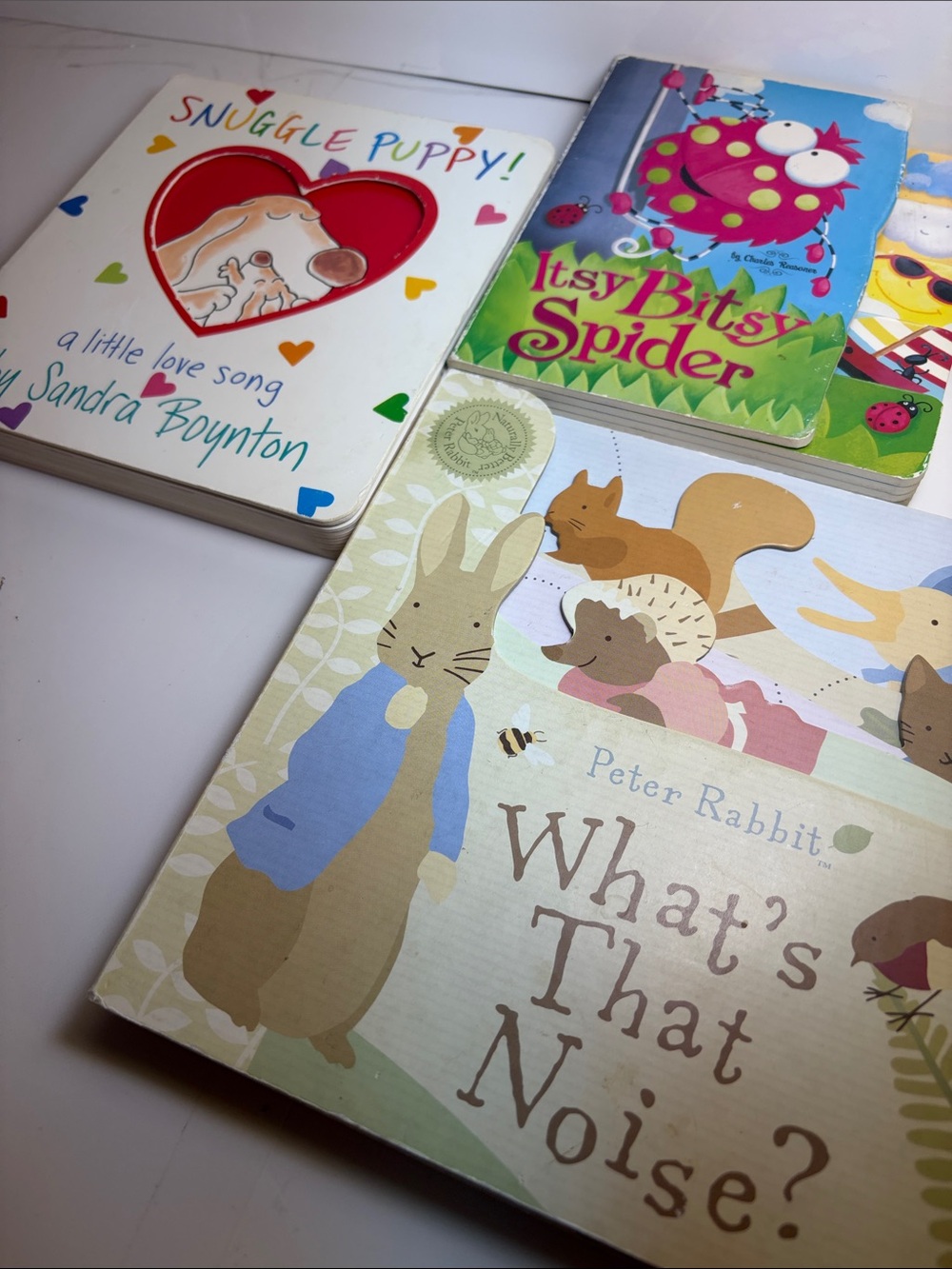 Song/Story Board Books Lot of 3 — What’s that Noise? Snuggle Puppy! Itsy Spider